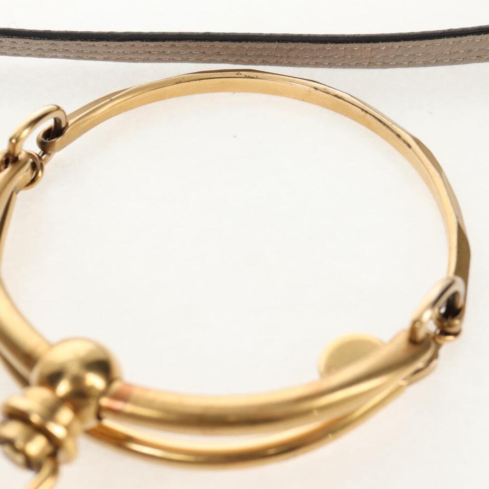 Chloe Nile Medium Bracelet Shoulder Bag Leather Beige Gold Auth 157808 - Picture 14 of 16